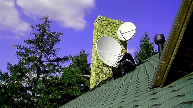 Установка спутниковых антенн на крыше смотреть онлайн
