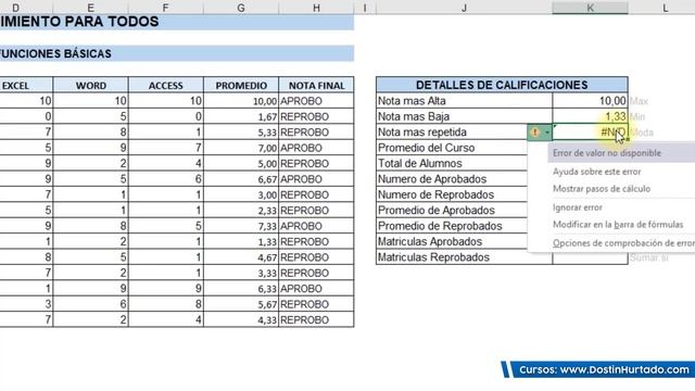 CURSO DE EXCEL COMPLETO EN 1 VÍDEO - BÁSICO E INTERMEDIO - Dostin Hurtado