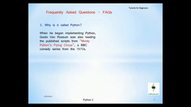Python 3 Programming - Six Frequently Asked Questions (FAQs) смотреть онлайн