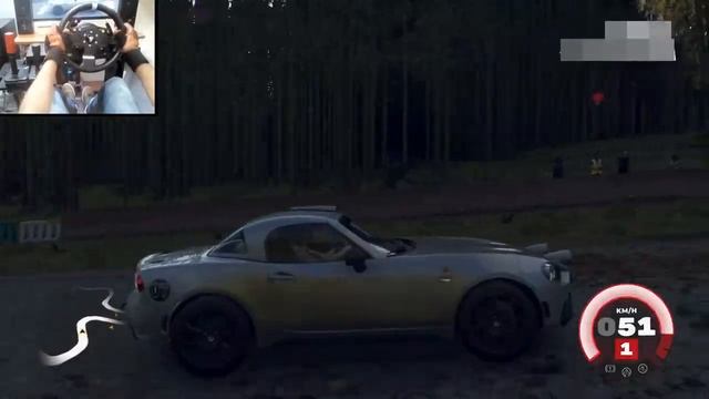 Dirt 5 Wheel Gameplay Fiat Abarth 124 Rally Thrustmaster TMX day/night смотреть онлайн