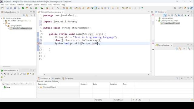 Java program to convert String to Char Array | String to Char Array | Debug Java Program |JavaTalen смотреть онлайн