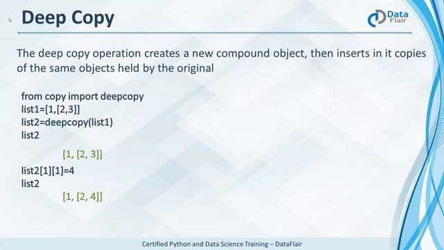 Python Deep Copy and Shallow Copy смотреть онлайн