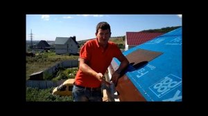Монтаж гибкой черепицы.Сложная вальмовая. Холодный чердак.