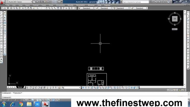 Front Elevation of ground floor plan part 4/9 Autocad смотреть онлайн