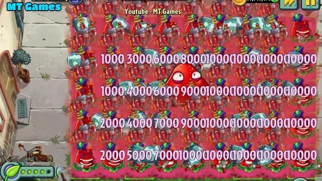 45 Scaredy shroom & All Plants Level 1 Power UP Vs 99 Blastronaut Zombie - PvZ 2 Gameplay смотреть онлайн
