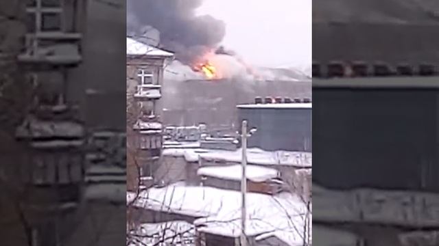 пожар на Радиозаводе г. Барнаул. 23.12.2016 смотреть онлайн