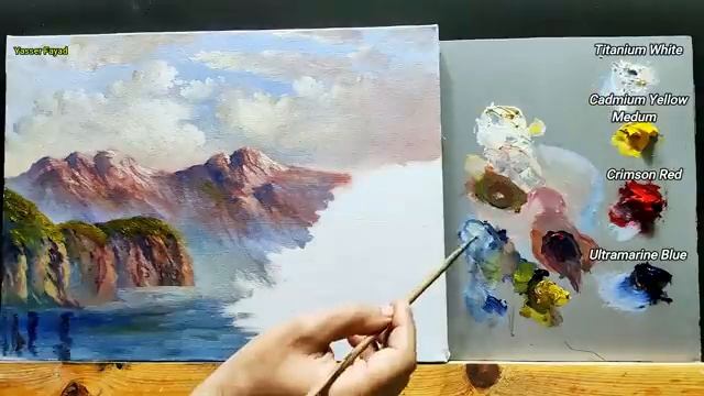 How I Paint Landscape Just By 4 Colors Oil Painting Landscape Step By Step 4 By Yasser Fayad смотреть онлайн
