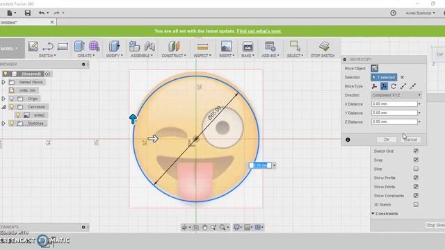 HOW TO INSERT IMAGE IN FUSION 360!!! смотреть онлайн