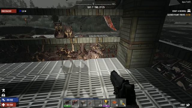 Alpha 17 Fall Trap?! :: 7 Days to Die | Alpha 17 :: Base Testing! смотреть онлайн