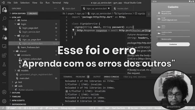 Como fazer autenticação do Firebase no Flutter смотреть онлайн