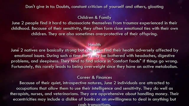June 2 - Birthday Horoscope Personality смотреть онлайн