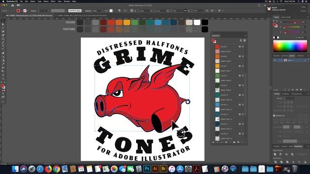 Apply Halftone Textures in Illustrator with the Grime Tones Texture Template смотреть онлайн