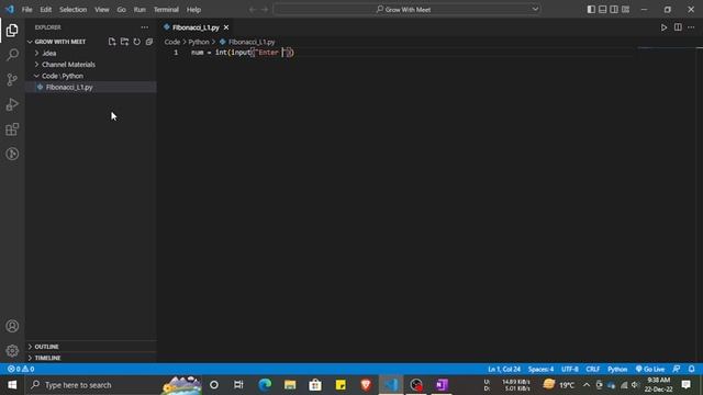 #01 - Python Program | Fibonacci Series - In Hindi смотреть онлайн