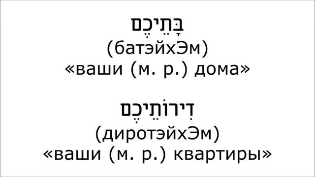 Урок № 64.  Местоимённые суффиксы множества объектов