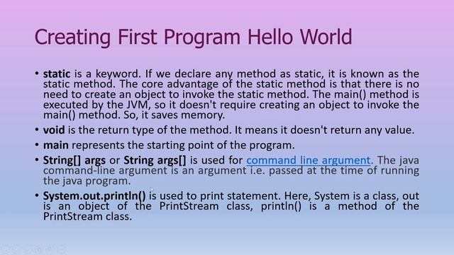 Creating first program in java смотреть онлайн