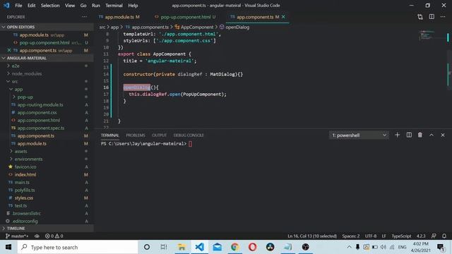 Learn Angular : Modal Pop Up | Angular Material | With Source Code смотреть онлайн