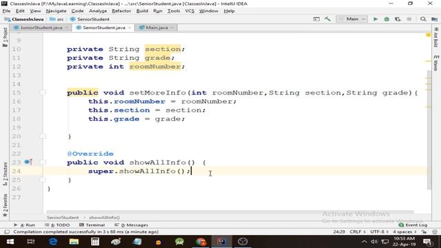 Override Methods in Java Explained in Hindi with example . Part 16 смотреть онлайн