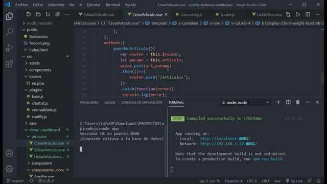 1/4 - Dashboard con Vuetify смотреть онлайн
