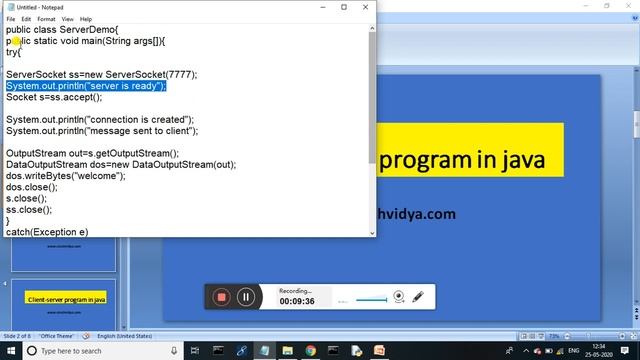 Client Server program in Java смотреть онлайн