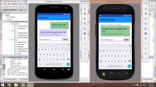 Chat Application in Android Example using PHP, MySQL and GCM смотреть онлайн