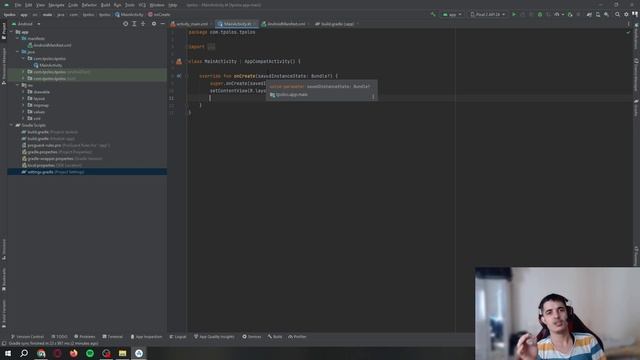 Android Studio Kotlin - Ders2 proje oluşturma - izinler -kütüphanler vb смотреть онлайн