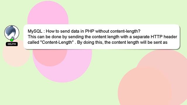 MySQL : How to send data in PHP without content-length? смотреть онлайн