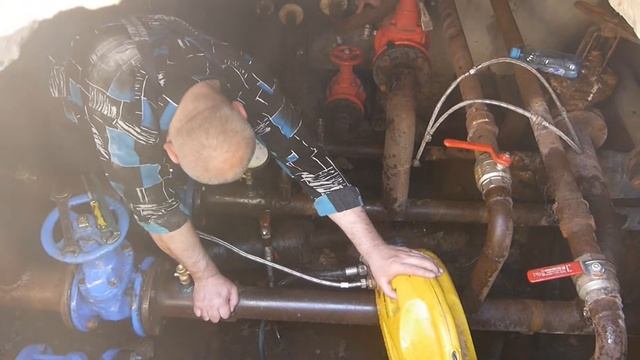 Опрессовка теплотрассы после ремонта электронасом Ремс. смотреть онлайн
