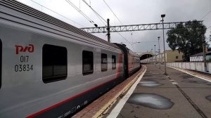 Тепловоз ТЭМ18Д-020 с составом поезда №015А Мурманск-Москва и ЧС6-029 26.07.2018