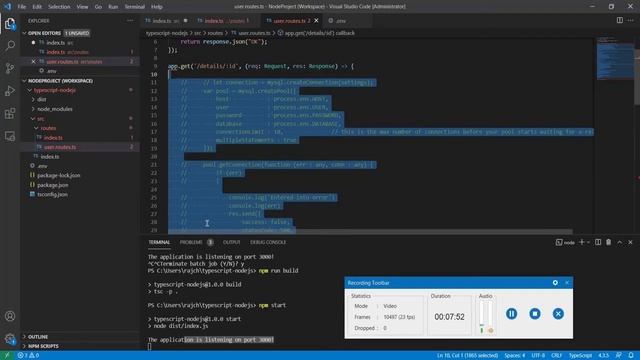 Ch 7 - LMS Part 3 - Create Route in Node JS with MySQL and TypeScript смотреть онлайн