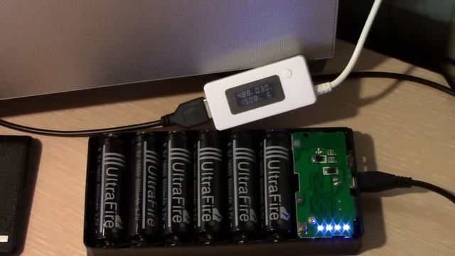 Тест повербанка и замер ёмкости аккумуляторов UltraFire 6 X 6000mAh. смотреть онлайн