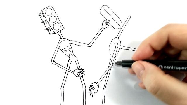Traffic light head wins Lamp head, Monster Battle drawing смотреть онлайн