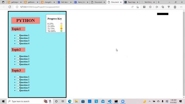 SubjectScopeCards Project using React, JavaScript, Bootstrap, AWS смотреть онлайн