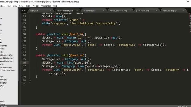Laravel 5.4 Blog Tutorial Part-13 - Updating a Blog Post смотреть онлайн