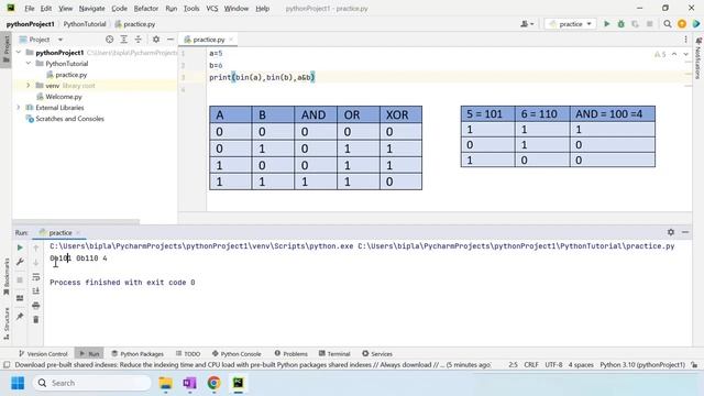 Bitwise Operators (And, OR, XOR) in Python | Python Tutorial for Beginners in Hindi смотреть онлайн