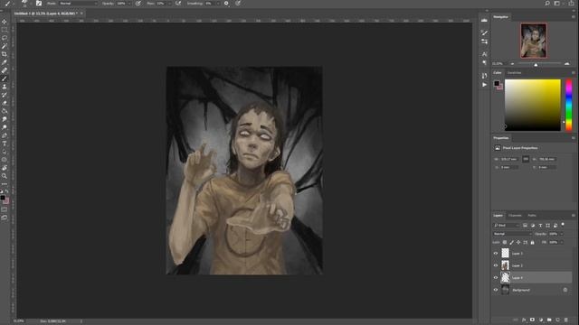 [Sally Face] Ghost - speedpaint [Photoshop] смотреть онлайн