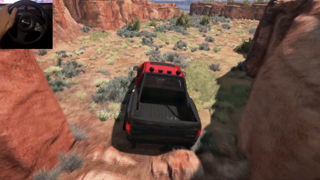 Ford F-150 climbing mountains in BeamNG drive - steering wheel gameplay смотреть онлайн