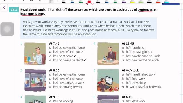 Belajar Grammar Unit 24-will Be Doing And Will Have Done + Exercise