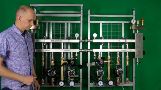 Отопление дома Насосный модуль из нержавеющей стали на 2 контура с автоматикой Насосные группы смотреть онлайн