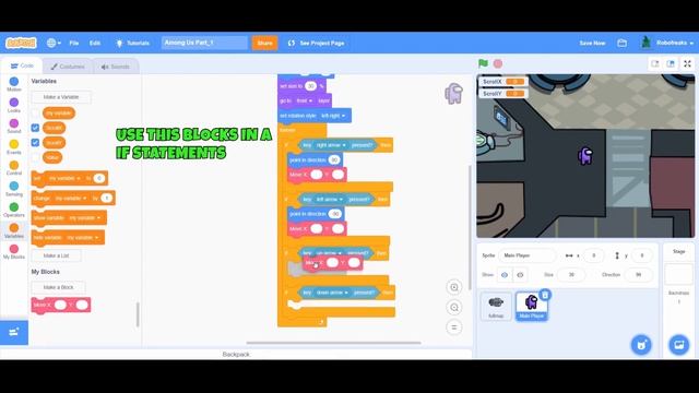 Among Us game in Scratch 3.0 | Make games in Scratch | Game Development | Part-1 смотреть онлайн