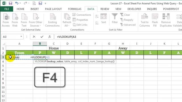 Excel Lesson 17 - Excel Sheet For Arsenal Fans Using Web Query смотреть онлайн