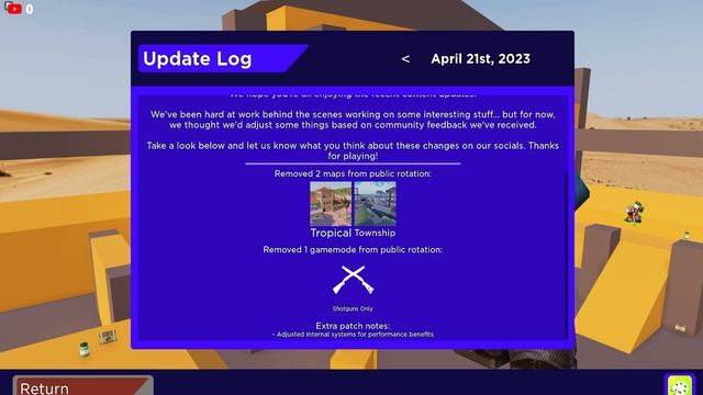 * ARSENAL UPDATE LOG 21.04.23!!* (Roblox Arsenal) смотреть онлайн