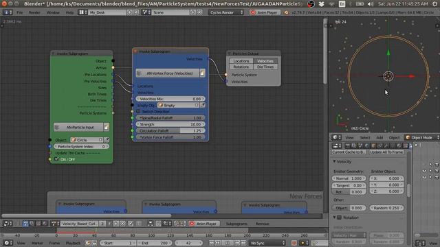 Forces and Mesh-Falloff Group-Nodes for Node-Based particle system (AN) for Blender 2.79/2.80 смотреть онлайн