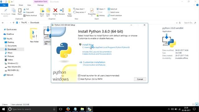 python installation смотреть онлайн