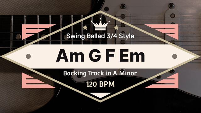 Music Backing Track in A Minor/ Chord Progression/ Am G F Em/ 120 BPM/ Swing Ballad 3/4 Style смотреть онлайн