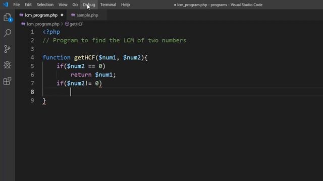 PHP Program to find LCM of two Numbers смотреть онлайн
