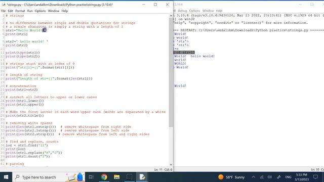 String Manipulation in Python смотреть онлайн