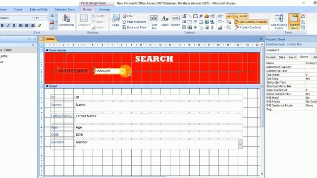 COMBO BOX TO SEARCH IN MS ACCESS 2007 смотреть онлайн
