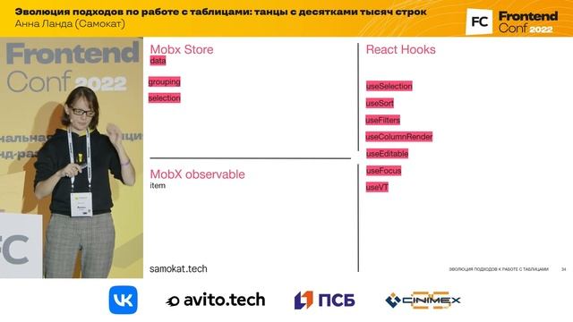 Эволюция подходов к работе с таблицами: танцы с десятками тысяч строк / Анна Ланда (Самокат) смотреть онлайн