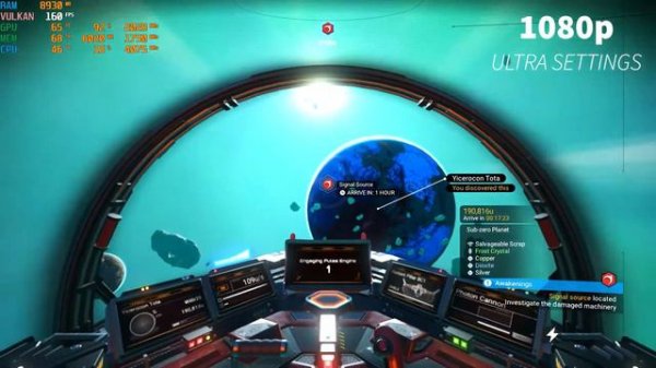 NO MANS SKY PC BENCHMARK VULKAN | 3600 + RX 5700 XT RED DEVIL | 1080p ULTRA SETTINGS