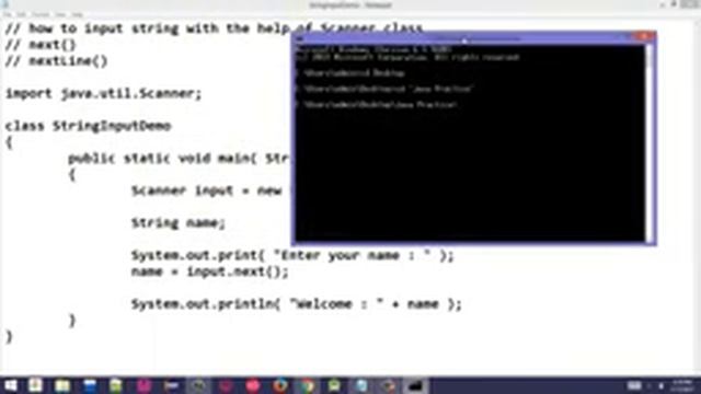 15. How to input String values using Scanner class. смотреть онлайн